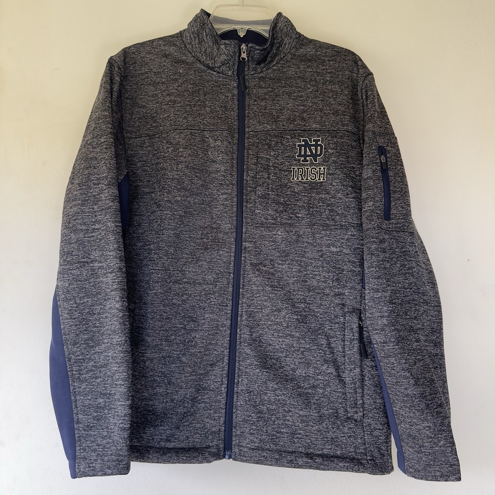 Notre Dame Fighting Irish Men's Medium Full Zip Jacket Embroidered Logo